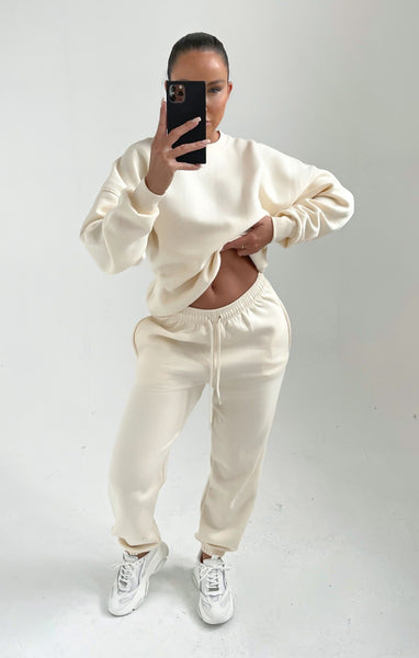 Cream Loungewear Joggers main image 0