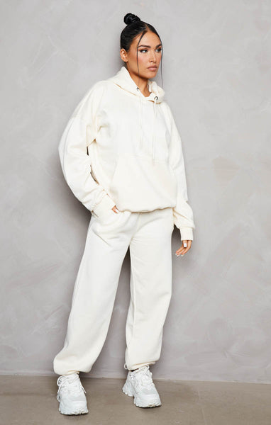 Cream Hoodie and Cuffed Joggers main image 1