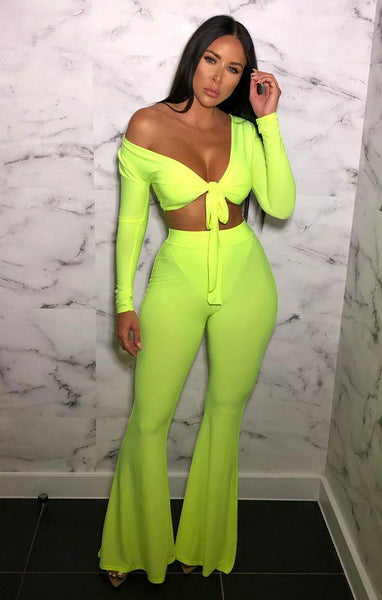 Lime green shop two piece set