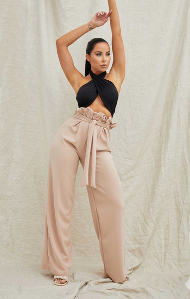 High waisted hot sale trousers paperbag