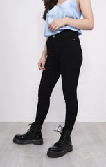 Black High Waist Skinny Stretch Jeans - Vivara