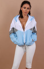 Sky Blue Windbreaker Jacket - Willa