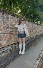 Stone Cropped Double Breasted Trench Coat - Honor