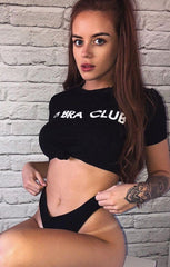 The Range No Bra Club Cropped Cami in Black