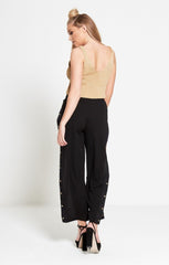 Stone Glitter Rib Knitted Crop Top - Rosantha