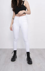 White High Waist Skinny Stretch Jeans - Vivara