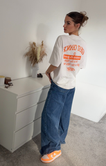 Dark Blue Straight Leg Loose Fit Jeans- Sorna