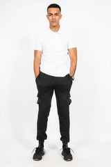 Mens White Half Sleeve Polo T -Shirt