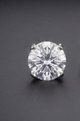 Round Cut Diamond Stud Earrings with Push Back Closure - Trixie