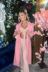 Nude Slinky Front Tie Two Piece Set - Kia