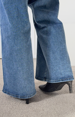 Dark Blue Straight Leg Loose Fit Jeans- Sorna