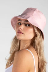 Pastel Pink Reversible Bucket Hat - Adele