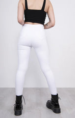 White High Waist Skinny Stretch Jeans - Vivara