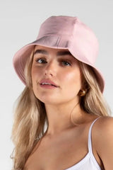 Pastel Pink Reversible Bucket Hat - Adele