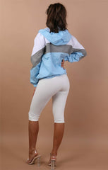 Sky Blue Windbreaker Jacket - Willa