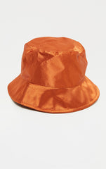 Rust Satin Bucket Hat - Kelton