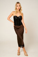 Black Mesh Sparkle Corset Top - Virella