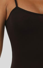 Brown Strappy Bodycon Midi Dress - Poppy