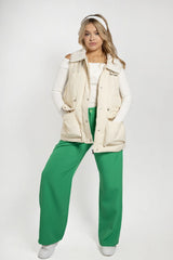 White Padded Utility Gilet - Sandita