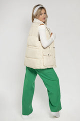 White Padded Utility Gilet - Sandita