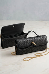 Woven black bag