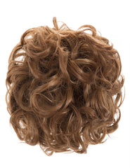 Mix Auburn Synthetic Drawstring And Clip Wavy Scrunchie Bun- Sophie
