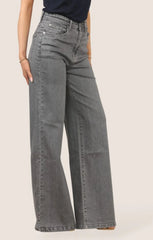 Grey Straight Leg Loose Fit Jeans- Sorna