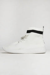 White Lace Up Sock Trainers - Mira