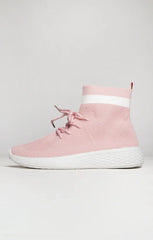 Pink Lace Up Sock Trainers - Mira