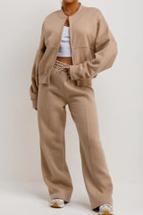 Stone Bomber Sweatshirt With Straight Leg Jogger-Diana