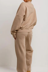 Stone Bomber Sweatshirt With Straight Leg Jogger-Diana