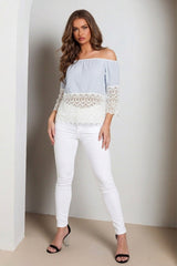 White High Waisted Skinny Soft Touch Skinny Jean With Metal Button Detail - Victoria