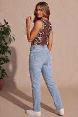 Chocolate Snake Print Crop Top - Tiziana