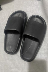 Black Chunky Comfort Foam Sliders – Marion