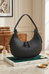 Black Crescent Shoulder Bag- Byona