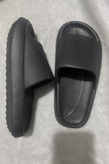 Black Chunky Comfort Foam Sliders – Marion