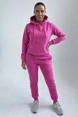 Pink Hoodie Cuffed Joggers Loungewear Set - Bellamy