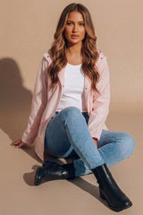 Pink Waterproof Hooded Mac Jacket - Lori