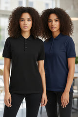 Black & Navy Classic Polo Collar Short Sleeve T-Shirt 2 Pack- Cnaira