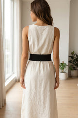 Black Wide Waist Belt With Buckle-Timmi