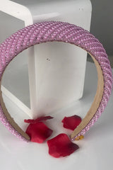 Pink Plated Statement Crystal Headband - Kaleey