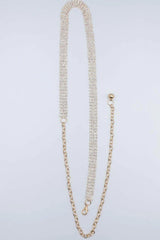 Gold Diamante Chain Rope Belt - Clover