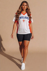 White England Slogan Sports T-Shirt – Kimpion