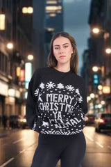 BLACK MERRY CHRISTMAS YA FILTHY ANIMAL JUMPER - KATIA