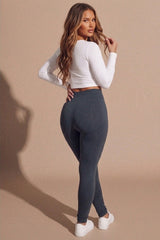 Charcoal Fleece High Waisted Leggings – Fore