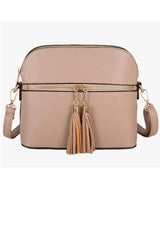Dust Pink Tassel Crossbody Bag - Simone