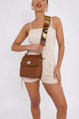 Brown Bee Cross Body Shoulder Bag - Jackie