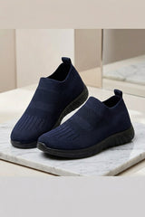 Navy Knitted Lightweight Walking Shoes - Juniper