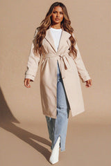 Stone Waterfall Belted Longline Coat – Jaceque