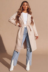 Stone Waterfall Belted Longline Coat – Jaceque